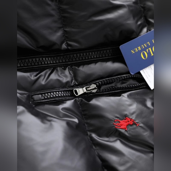 Polo Ralph Lauren Black Detachable Hood Puffer Jacket - Picture 5 of 8